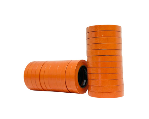 PREMIUM MASKING TAPE Orange 3/4” (18 mm) Auto Bodyshop (24 Rolls) 2 sleeves Automotive Bodyshop