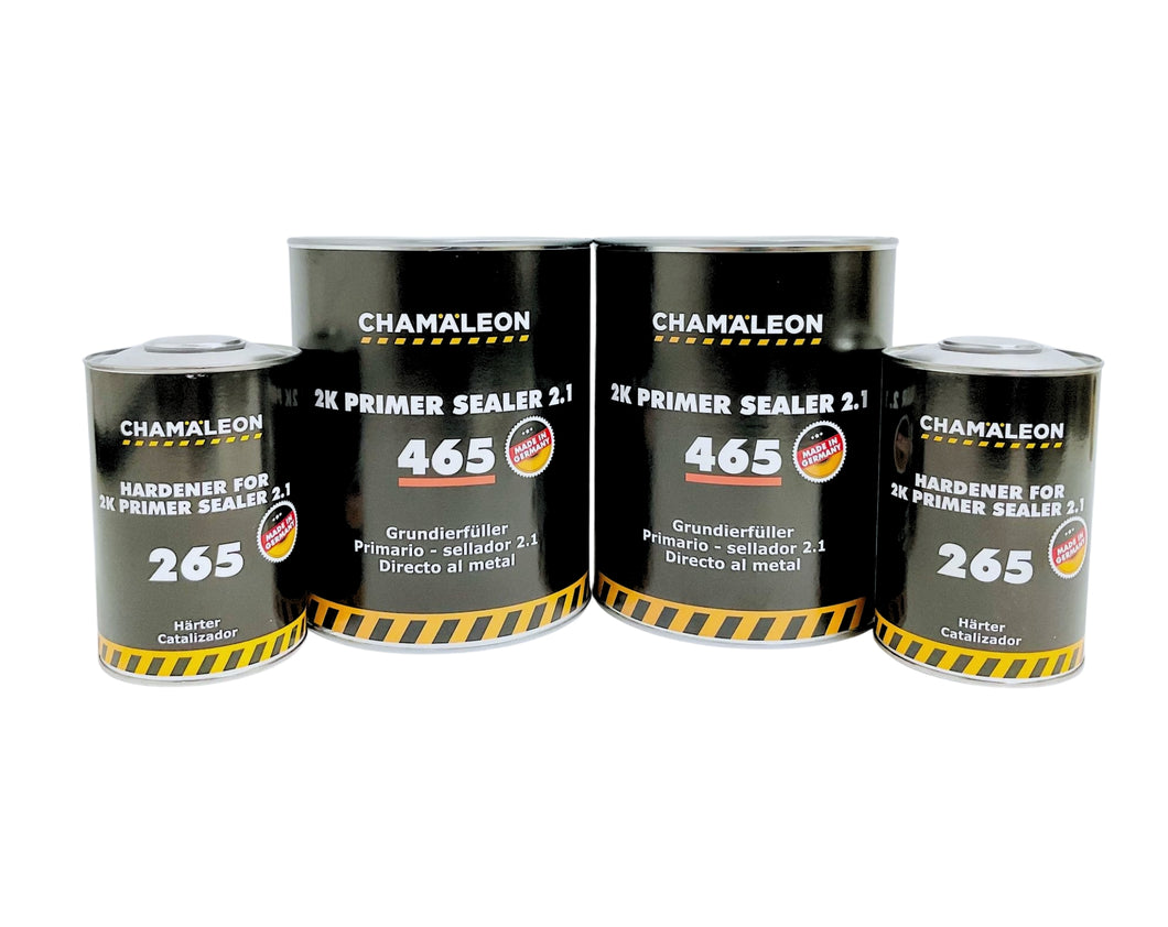 2x 1Gallon 465 OR 466 2K HS Primer Sealer BLACK & WHITE + 2x 1Qt Hardeners FREE SHIPPING!