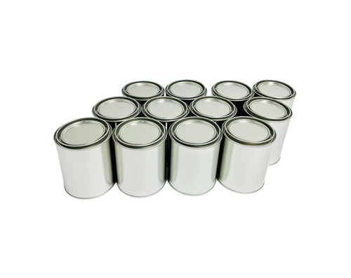 Dozen 12x 1 Pint Empty Metal paint cans with lids Automotive Paint Container FREE SHIPPING!