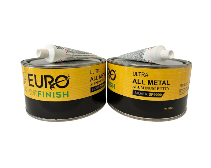 All Metal Polyester Putty 1/2 gallon w/Hardener Made in Europe Grey color
