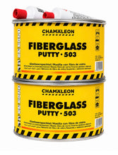 Load image into Gallery viewer, 503 Fiberglass Putty Green 2 x 1800kg (2.5L) Kitty Hair and Hardener Lot of 2