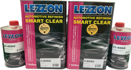 2 kits of Lezzon Smart Clear Coat 8060 TWO GALLON Kit 4:1 with Hardener