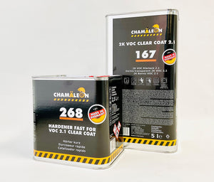 167 Chamaleon European Clear Coat 2K 2:1 Mix 2.1 VOC High Gloss 7.5L kit