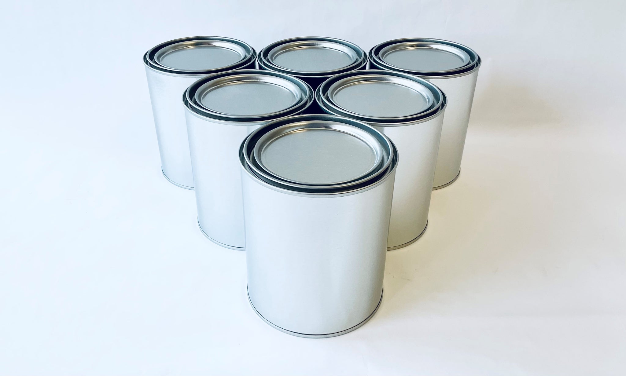 Set of 6x 1 Pint Empty Metal paint cans with lids Automotive Paint  Container FREE SHIPPING!