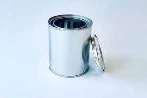 Set of 6x 1 Quart Empty Metal paint cans with lids Automotive Paint Container FREE SHIPPING!
