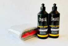 Load image into Gallery viewer, 2 Bottles LASER Perfect Shine Liquid Glaze + 3 FREE Microfiber Towels 350GSM