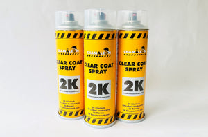 3x 2K AEROSOL CLEAR COAT PREMIUM 500ml ea. spray can includes SLOW hardener! FREE SHIPPING!