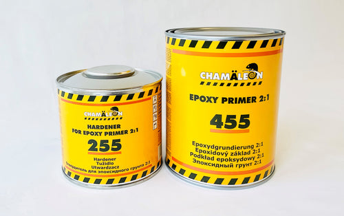 455 2K Epoxy Primer (White) 1 Liter 4.5 VOC 2:1 Mix & 255 Fast Dry Hardener (500ml) FREE SHIPPING!