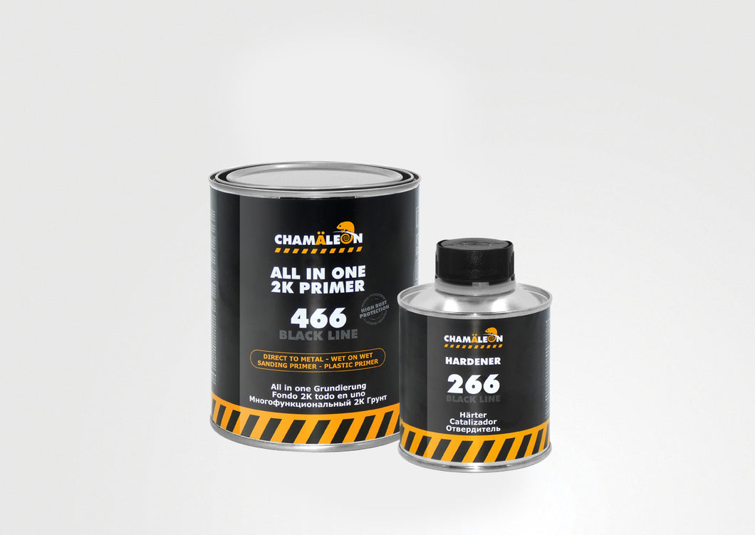 466 2K DTM Primer Sealer 1 Quart GREY or WHITE 4:1 Mix + 266 Hardener Kit 4.5 VOC