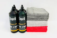 Load image into Gallery viewer, 4x 1Kg Bottles LAZER Perfect Cut All-in-One Polishing Compound +12 Microfiber Towels 350GSM