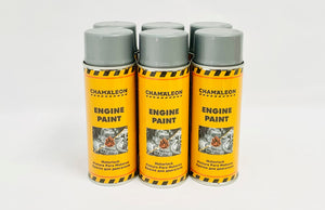 6x 400ml ENGINE PAINT Aerosol Spray SILVER or MATT-BLACK German-Made FREE SHIPPING!