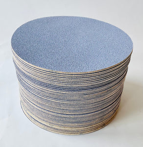 100 Discs Ceramic Sandpaper P80 Grit (no holes) hook & loop New 6" inch (150mm)