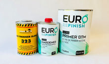 Load image into Gallery viewer, EURO 2K DTM HS Primer Sealer 1 Gallon Kit 2.1 VOC 4:1 Mix &amp; EURO Hardener 1 Quart + Reducer 1 Liter