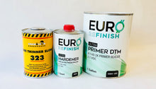 Load image into Gallery viewer, EURO 2K DTM HS Primer Sealer 1 Gallon Kit 2.1 VOC 4:1 Mix &amp; EURO Hardener 1 Quart + Reducer 1 Liter