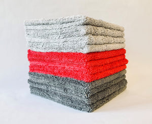 12 Towels Dual Pile Edgeless 16"x16" Microfiber Towels (350gsm)  FREE SHIPPING!