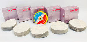 5-Grit Options Ceramic Sanding Discs (NO HOLES) 6" +FREE Sanding Pad hook & loop